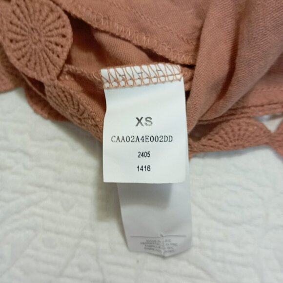 Cupshe Shorts 100% Cotton Womens XS Rust Brown Crochet Trim - Picture 6 of 9